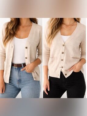 BDG Cream Knit Pullover Sweater